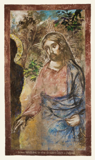 Jesus Walking in the Garden with a Friend