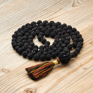 Black Rudraksha Mala - Large