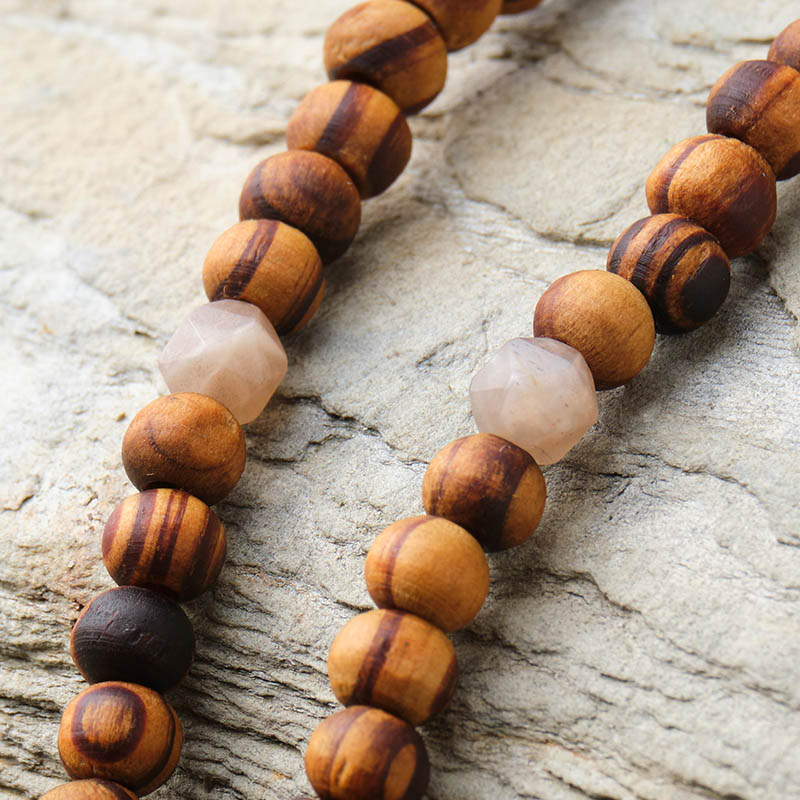 Labradorite Alef Rosewood Mala - Image 3