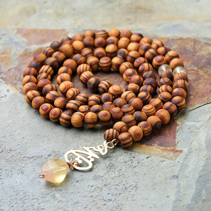 Fluorite Hiç Rosewood Mala