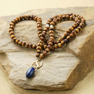 Lapis Gye Nyame Rosewood Mala