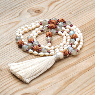 Pearl Mala with Black or Orange Rudkrasha